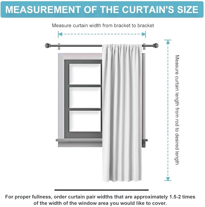 RYB HOME Curtains for Bedroom Living Room 72 inches Long, Thermal Insulated - Image 7