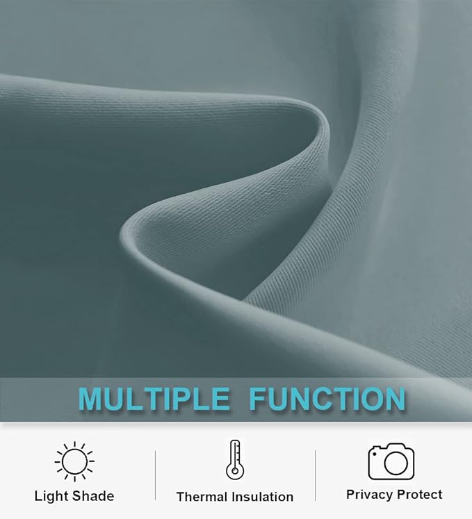 RYB HOME Blackout Privacy Bathroom Window Curtains, Short Thermal Insulated - Image 5