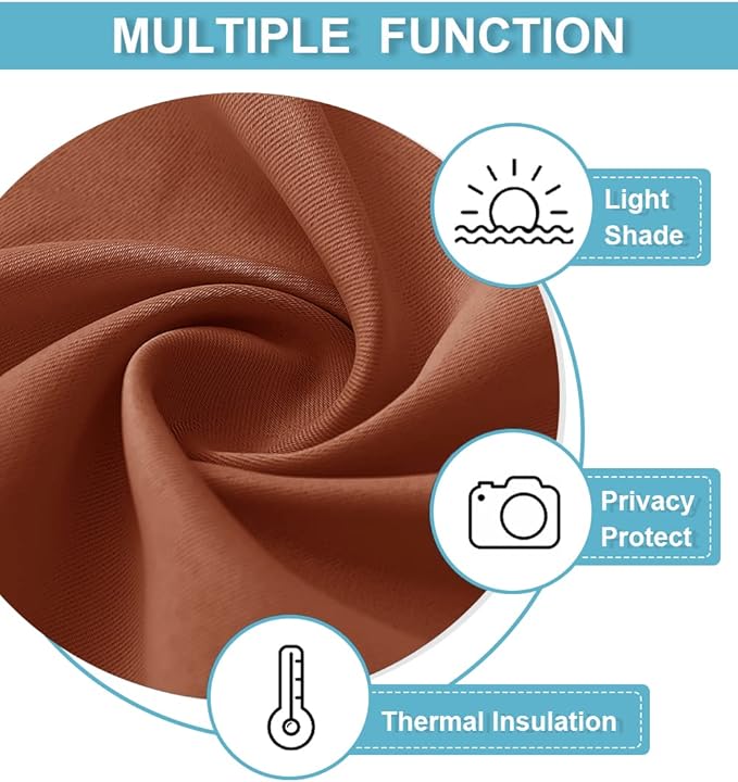 RYB HOME Kitchen Blackout Curtains Over Sink 36 inch Length, Rod Pocket Summer - Image 7