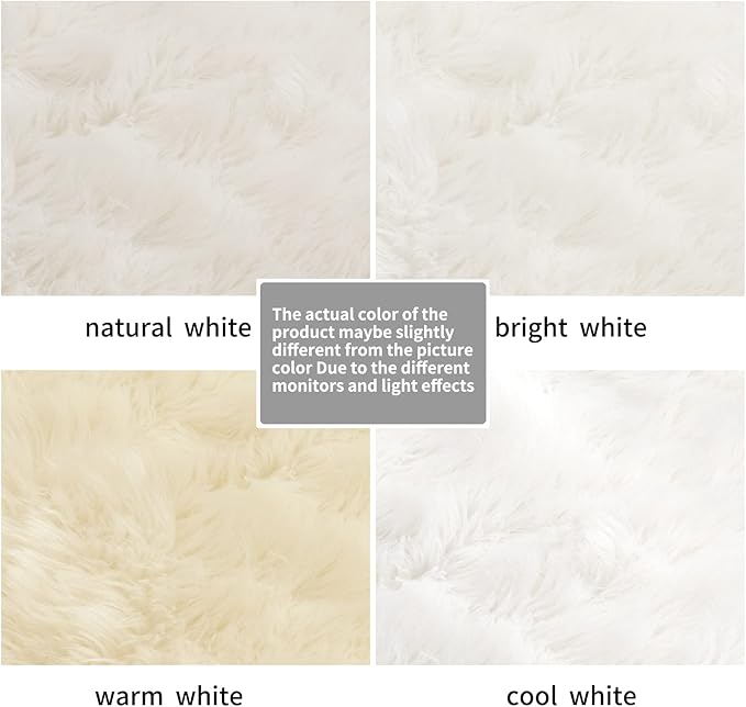 Ciicool Faux Fur Rug for Bedroom, Washable Fuzzy Runner Thick Fur Area Rug - Image 8
