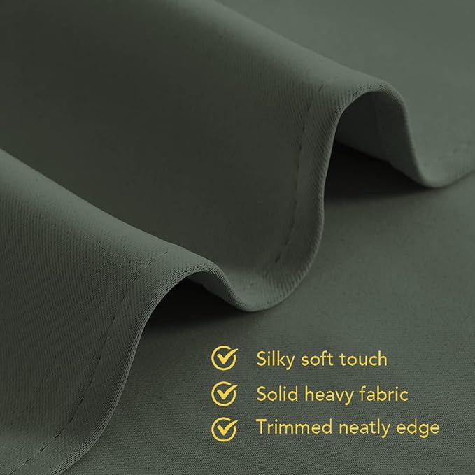 NICETOWN Thermal Insulated Dark Mallard Blackout Curtains - Image 5