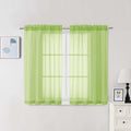 Chyhomenyc Sheer Curtains 54 Inch Long 2 Panels Set, Light Filtering Short Soft by Chyhomenyc