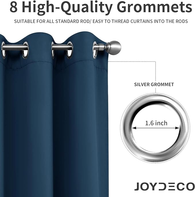 Joydeco Blackout Curtains 84 Inch Length 2 Panels Set, Thermal Insulated Long - Image 5