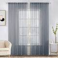 MIULEE 2 Panels Solid Color Sheer Window Curtains Elegant Window Voile by MIULEE