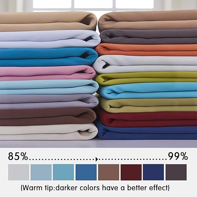 Yakamok Blackout Curtains Room Darkening Thermal Insulated Grommet top Window - Image 2