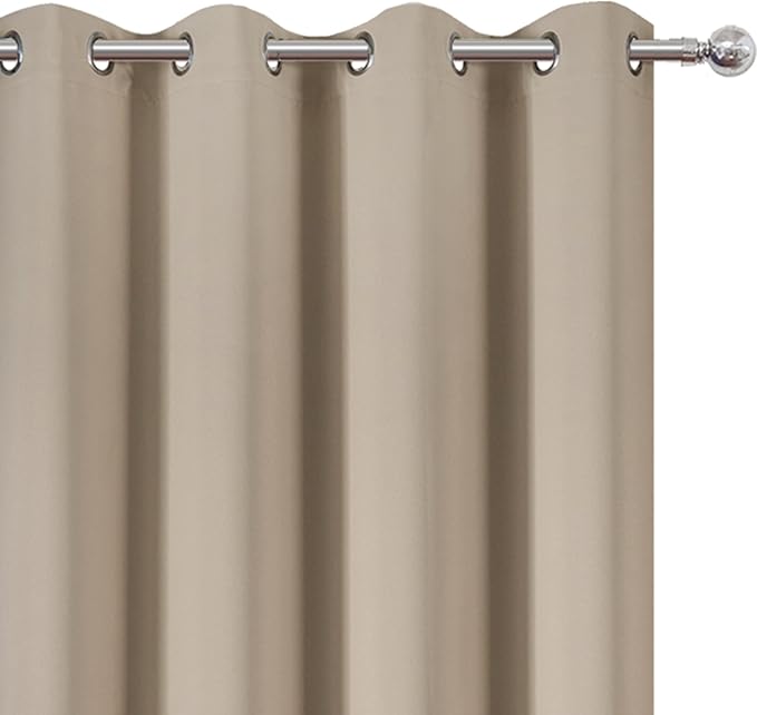 LEMOMO Khaki Thermal Blackout Curtains/52 x 95 Inch/Set of 2 Panels Room - Image 6