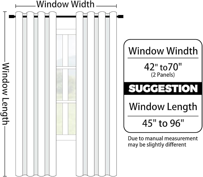 Yakamok Light Blocking Ombre Curtains, Room Darkening Window Drapes - Image 9