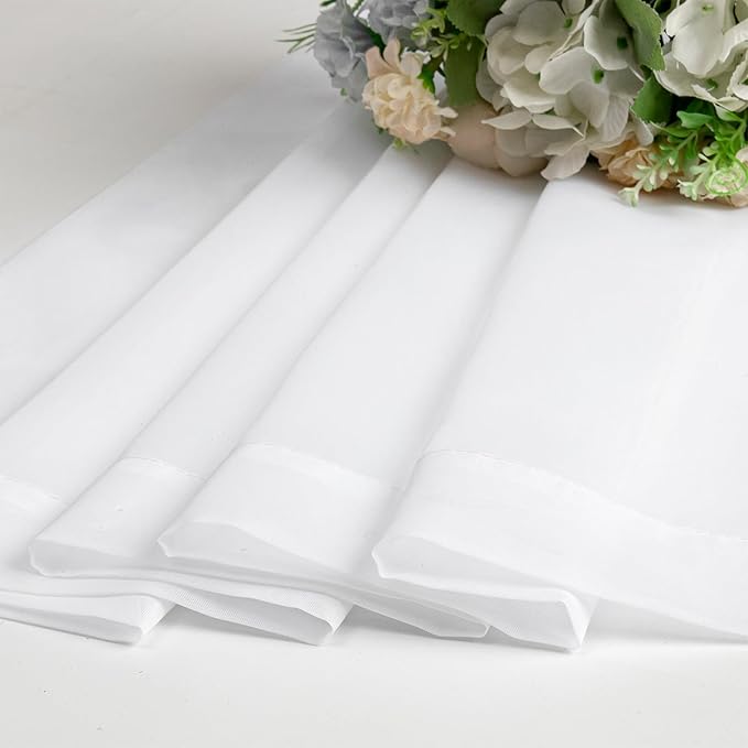 OVZME 2 Panels White Sheer Curtains 96" Length - Image 7
