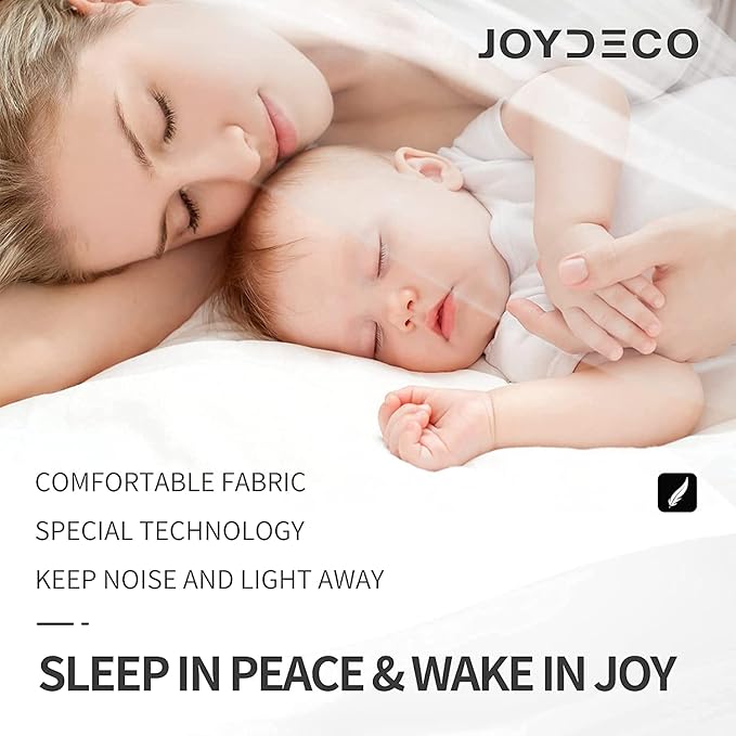 Joydeco White Curtains 95 Inches Long 1 Panel, Thermal Insulated Long Curtains& - Image 5