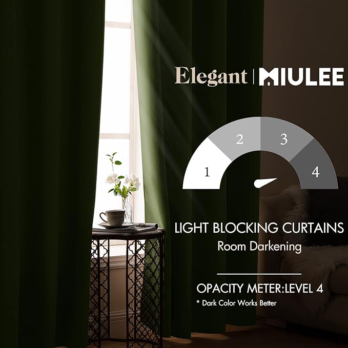 MIULEE Blackout Curtains 96 Inches Long - Image 2