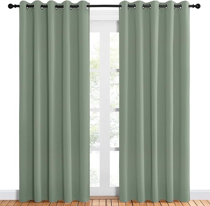 NICETOWN Room Darkening Draperies Window Curtain Panels, 2 Panels, W60 x L84 - Image 2