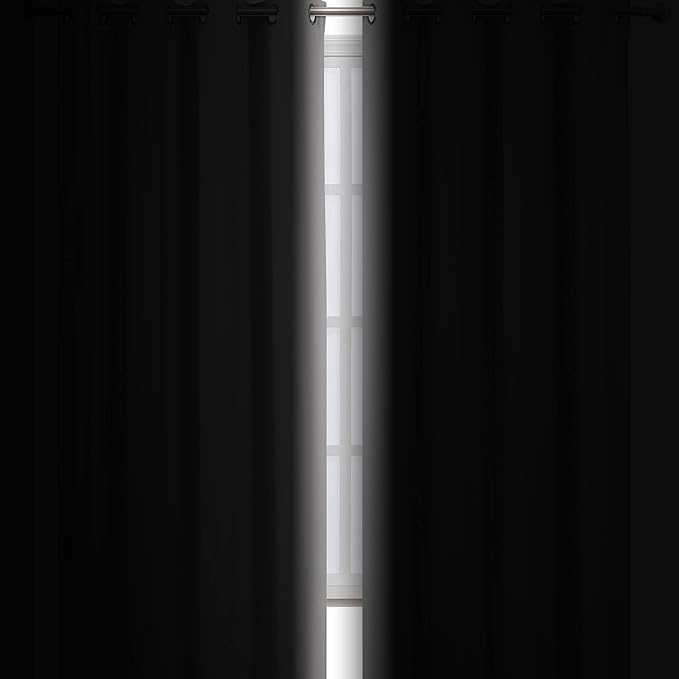 LEMOMO Blackout Curtains 66 x 84 inch/Light Grey Curtains Set of 2 - Image 3