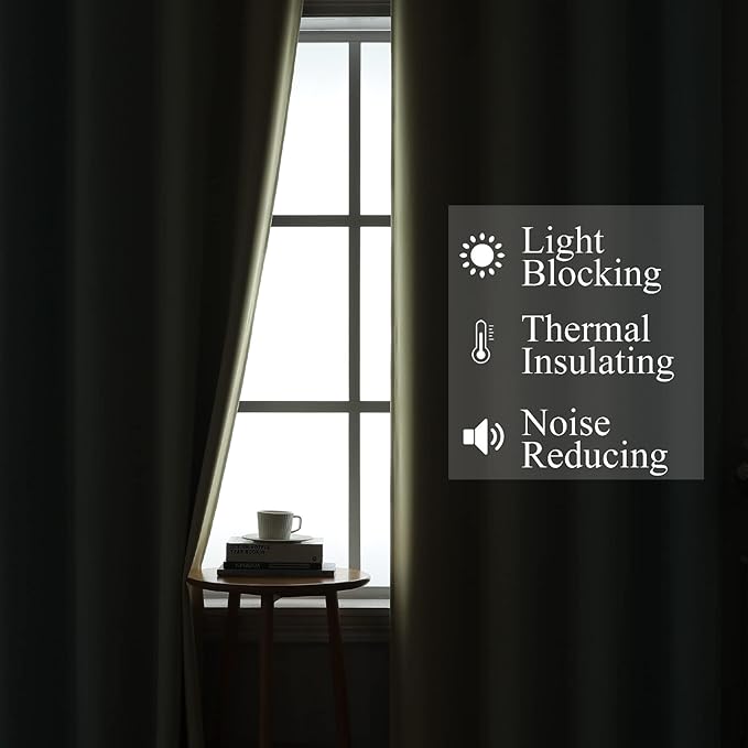 Estelar Textiler Beige and Aqua Ombre Blackout Curtains 54 Inch Length 2 Panels - Image 3