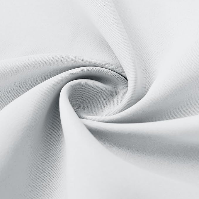 RYB HOME White 100% Blackout Curtains, Short Thermal Insulated Heat & UV - Image 8