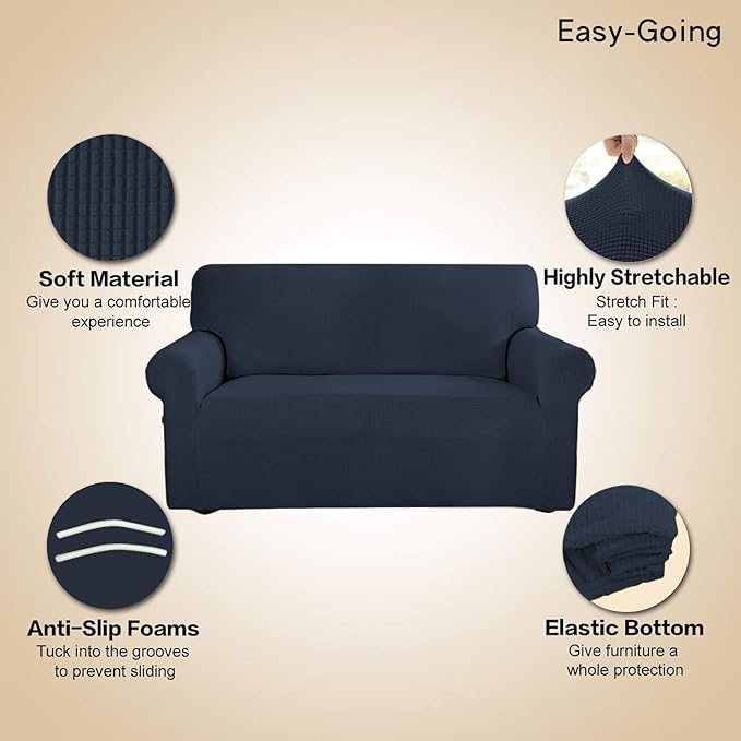 Easy-Going Stretch 4 Seater Sofa Slipcover 1-Piece Sofa Cover Furniture - Image 4