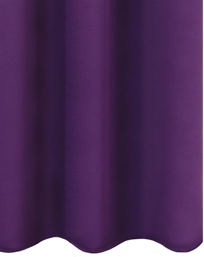 LEMOMO Blackout Curtains 52 x 120 Inch Long Purple Curtains Set of 2 Panels - Image 8
