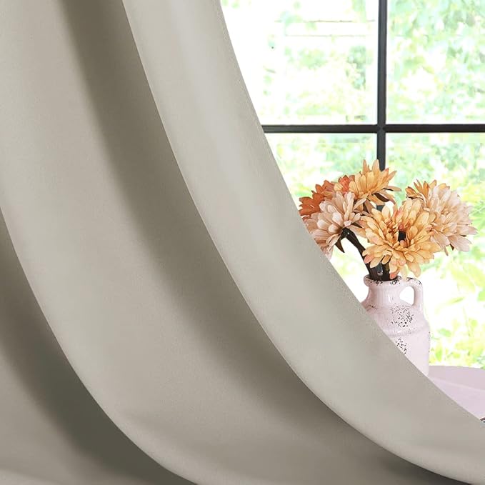 NICETOWN Natural Blackout Curtains Panels - Image 4