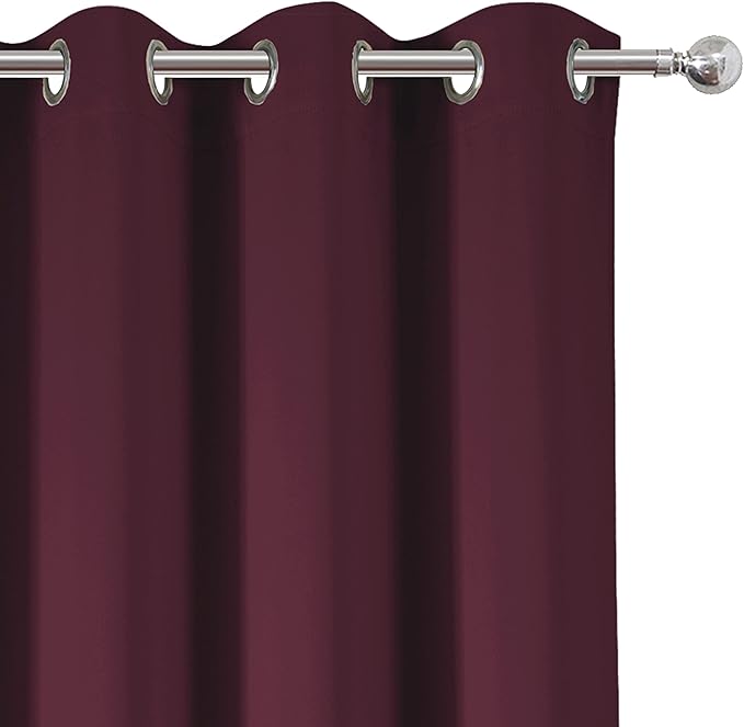 LEMOMO Burgundy Red Thermal Blackout Curtains/38 x 63 Inch/Set of 2 Panels Room - Image 9