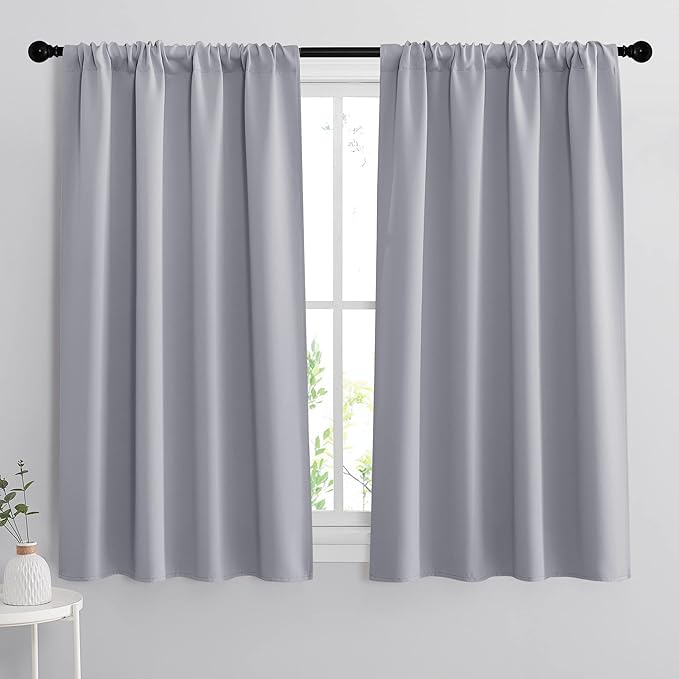 RYB HOME Blackout Curtains for Bedroom Living Room 63 inches Long, Thermal by RYBHOME