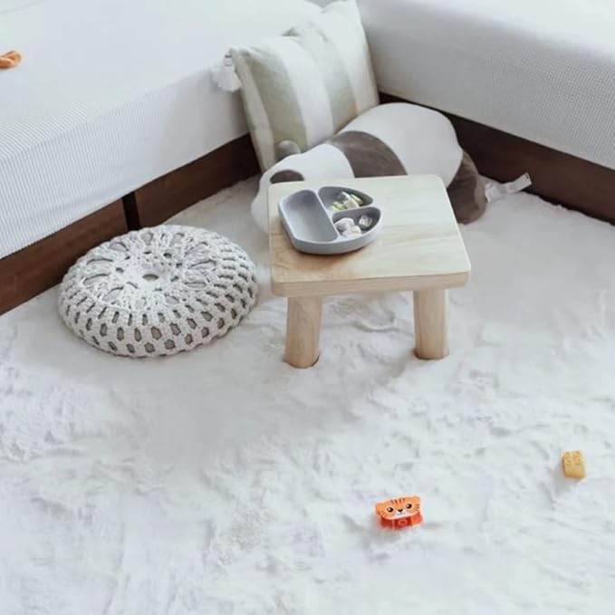 Ghouse Soft Faux Sheepskin Fur Rug 2x4 White Fluffy Bedside Rugs Plush Rug Shag - Image 4