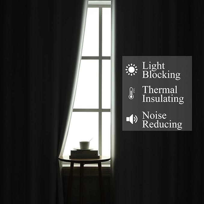 Estelar Textiler Lilac and Greyish White Blackout Curtains 96 Inches Long - Image 3