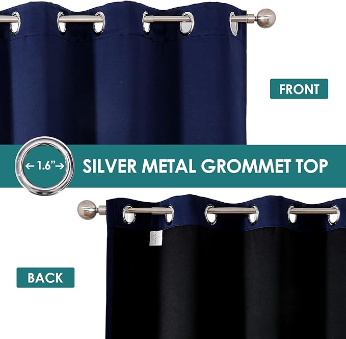 ChrisDowa 100% Blackout Curtains 63 inch Long - Image 3