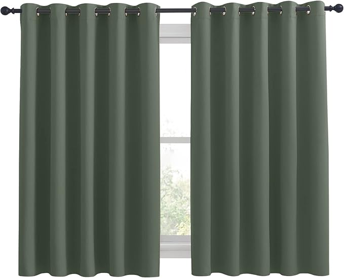 NICETOWN Thermal Insulated Dark Mallard Blackout Curtains - Image 2