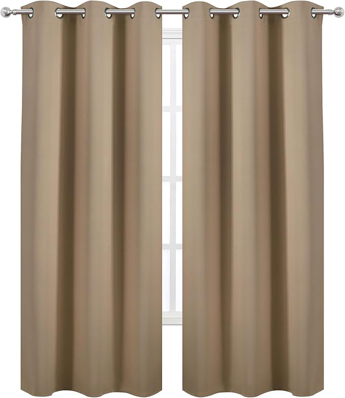 LEMOMO Natural Thermal Blackout Curtains/42 x 84 Inch/Set of 2 Panels Room - Image 2