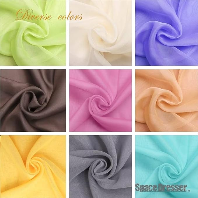 SpaceDresser Sheer Voile Window Treatment Rod Pocket Curtain Panels - Image 9