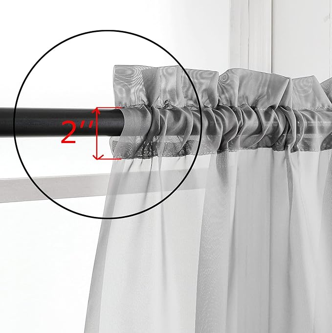 Aiyufeng Elegant Voile 120" Sheer Window Curtains - Image 7