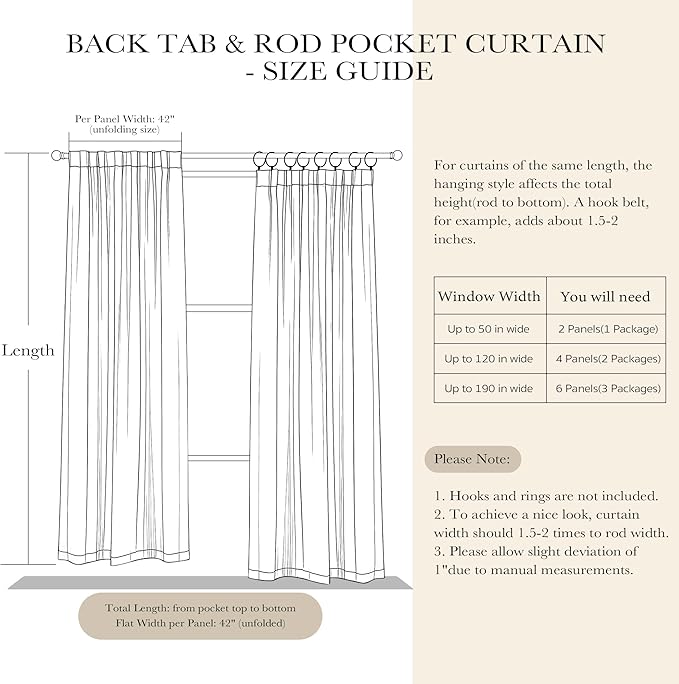 PONY DANCE Short Beige Blackout Curtains - Image 9