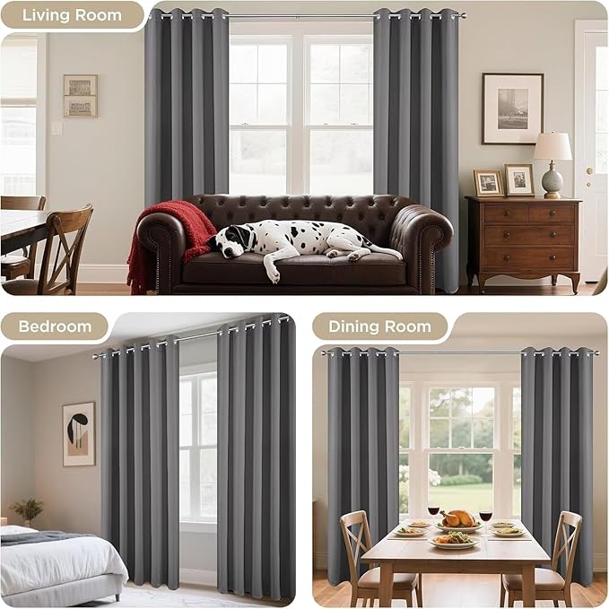 Joydeco Blackout Curtains 108 Inch Length 2 Panels Set, Thermal Insulated Long - Image 5