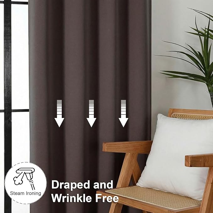 Simplebrand Chocolate Blackout Curtains - Image 6