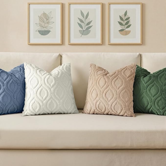 decorUhome Throw Pillow Covers 12x20 Inch Set of 2, Soft Plush Faux Wool Dusty - Image 4
