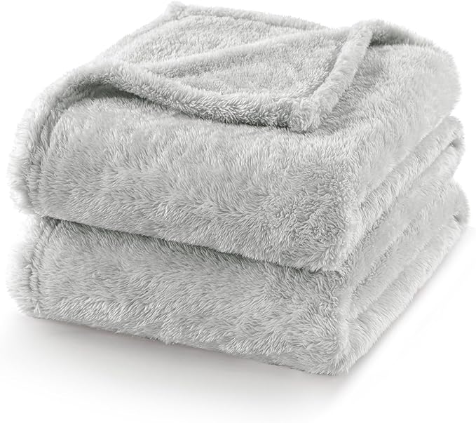 Exclusivo Mezcla Plush Fuzzy Fleece Bed Blanket King Size, Super Soft, Fluffy - Image 4