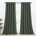 NICETOWN Room Darkening Draperies Window Curtain Panels, Dark Mallard, 2 Panels by NICETOWN