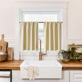 RYB HOME 100% Blackout Basement Curtains 30 inches Long, Heat & UV Blocking by RYBHOME