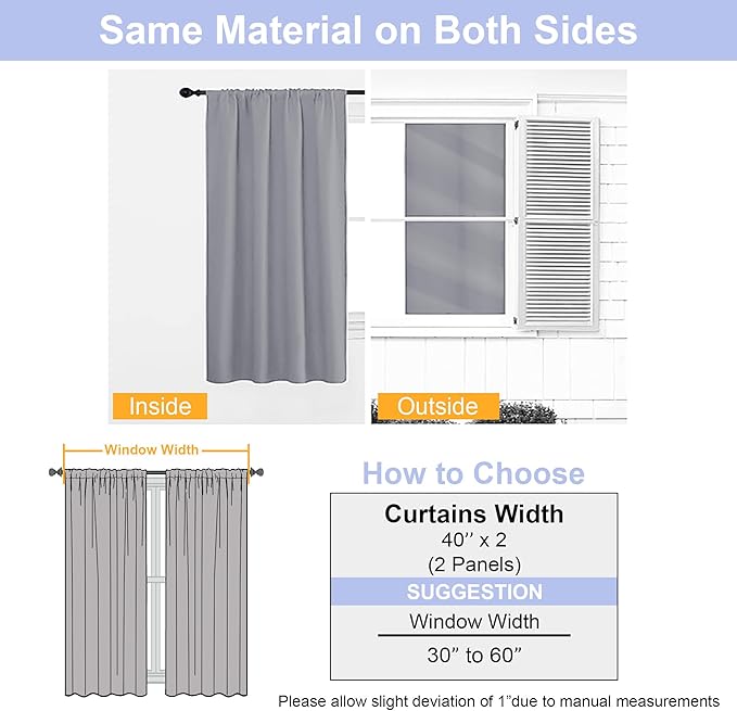 Simplebrand Ava Silver Grey Blackout Curtains - Image 8