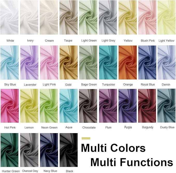 OWENIE Taupe Sheer Curtains 90 Inches Long - Image 10