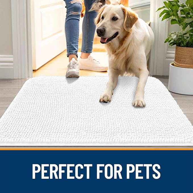 OLANLY Dog Door Mat for Muddy Paws 48x30, Absorbs Moisture and Dirt, Absorbent - Image 6