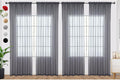SpaceDresser Grey Sheer Curtains 4 Panels Rod Pocket Semi-Sheer Curtain 63 by SpaceDresser