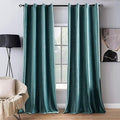 MIULEE 2 Panels Blackout Velvet Curtains Solid Soft Grommet Teal Curtain by MIULEE