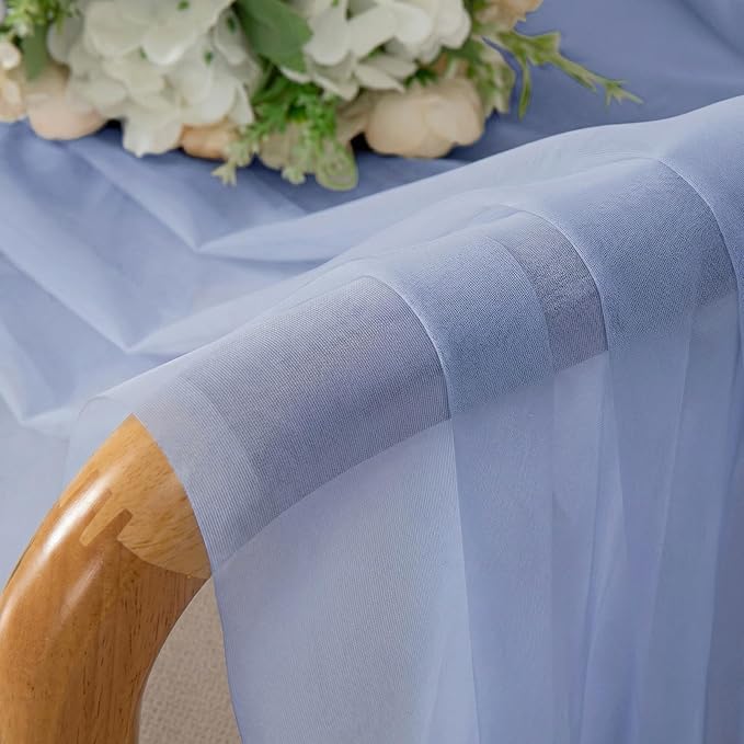 Simplebrand Denim Sheer Curtains 72 Inches Long 2 Panels - Image 7