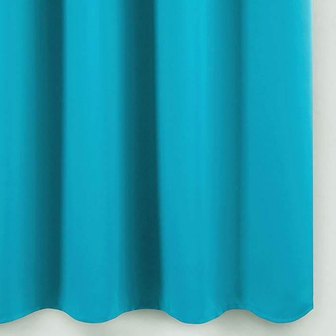 LEMOMO Turquoise/Teal Blackout Curtains/38 x 54 Inch/Set of Two Panels Grommet - Image 9