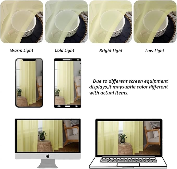 Chyhomenyc Sheer Valances for Windows - Image 4