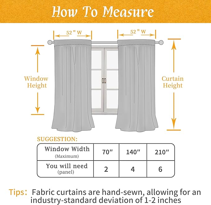 LAMIT Natural Light Beige Linen Curtains 84 inch Long 2 Panels, Soft Thick - Image 8