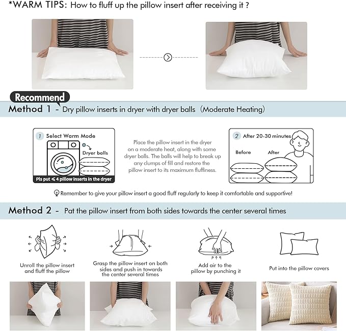 MIULEE Pillow Insert 14x32 Inch, Decorative Rectangle Throw Pillow Inserts - Image 7