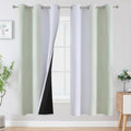 Estelar Textiler Sage and Greyish White Ombre Blackout Curtains 72 Inches Length by ESTELARTEXTILER