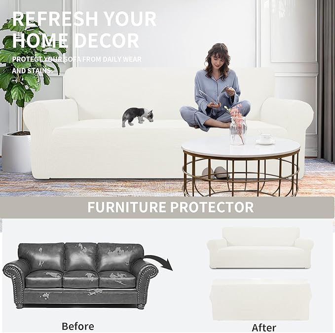 Easy-Going Stretch Oversized Chair Sofa Slipcover 1-Piece Couch Sofa Cover - Image 5