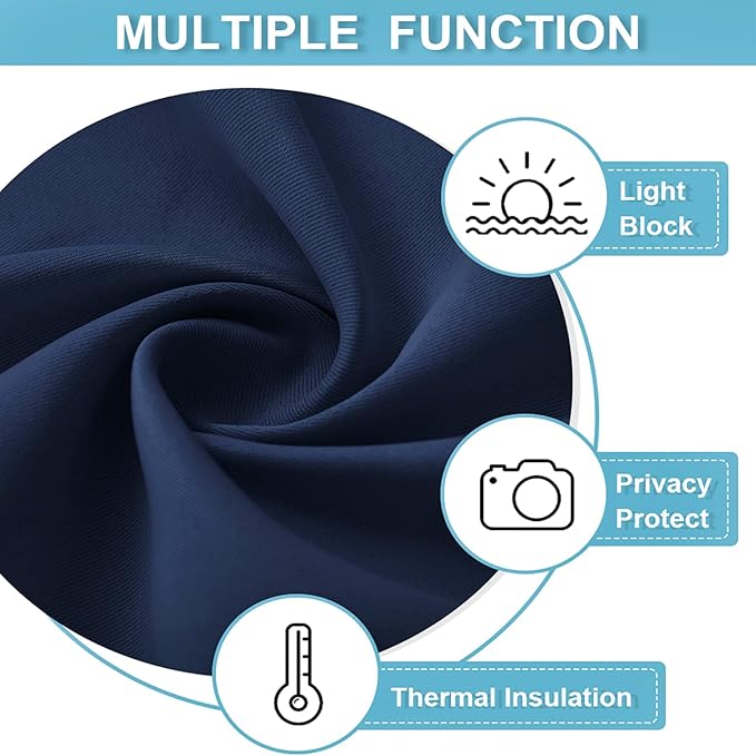 RYB HOME Blackout Privacy Bathroom Window Curtains, Short Thermal Insulated - Image 5